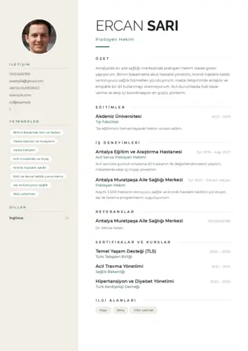 Pratisyen Hekim Cv Örnekleri cv indir